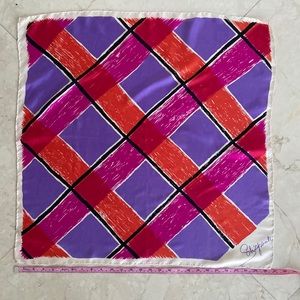 Schiaparelli Vintage Silk Scarf 27x27